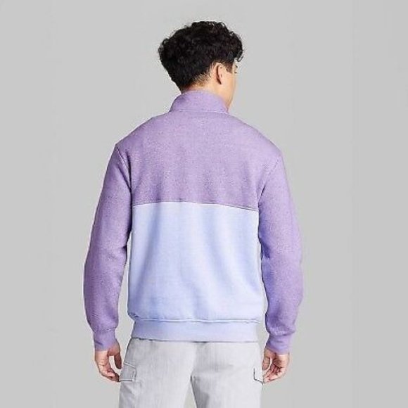 Men's Quarter Zip-Up Sweatshirt - Original Use Purple Medium NWT - Picture 2 of 2